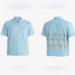 NWT TravisMatthew Windy Bay Short Sleeve Button-Up Shirt Size Medium